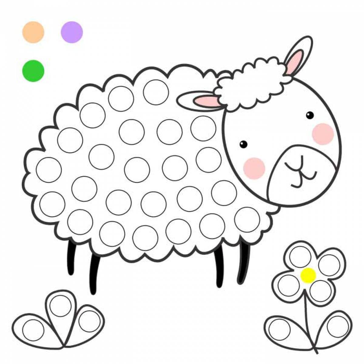 Coloring pages for fingers lamb
