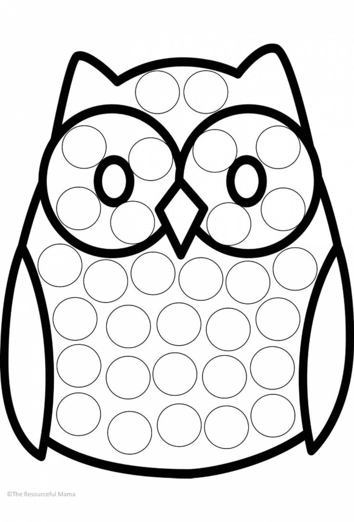 Owl Finger Coloring Pages
