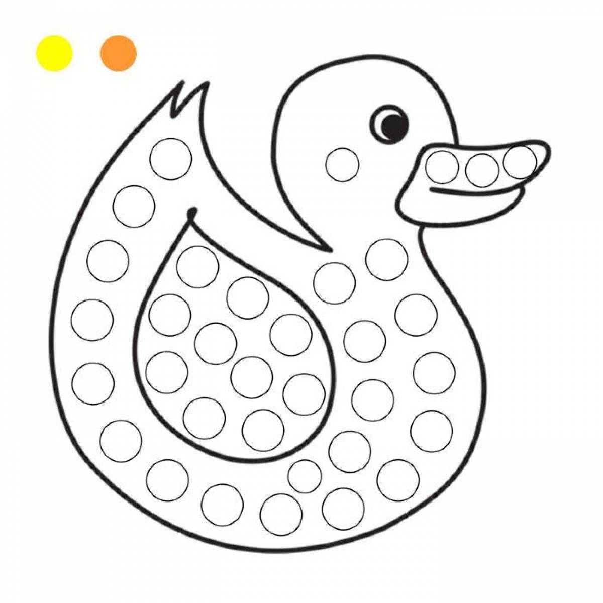Duck Finger Coloring Pages
