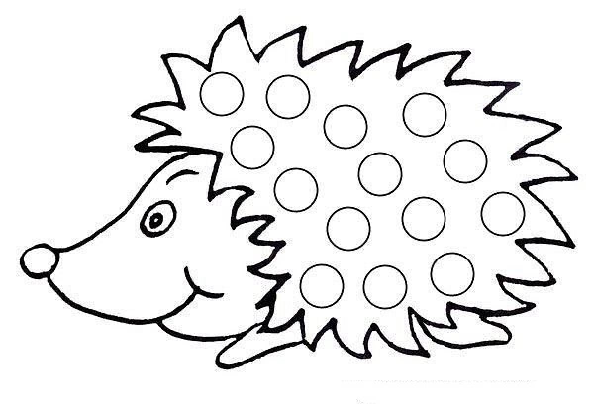Coloring pages for fingers hedgehog