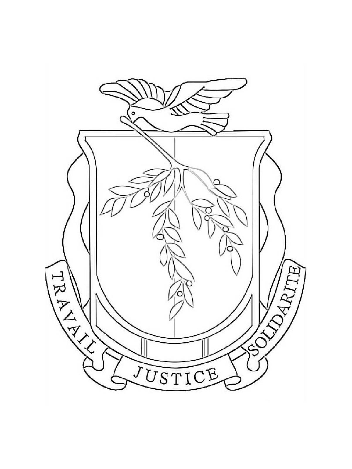 Coats of arms coloring page