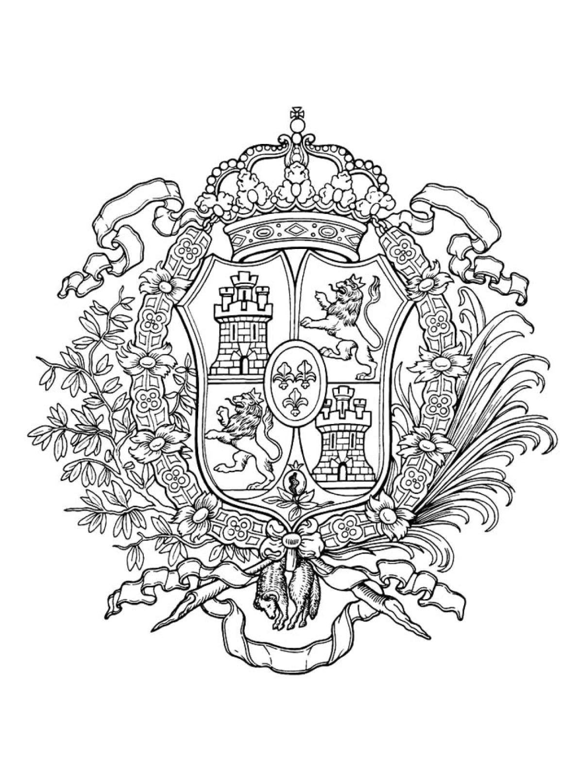 Coats of arms coloring page