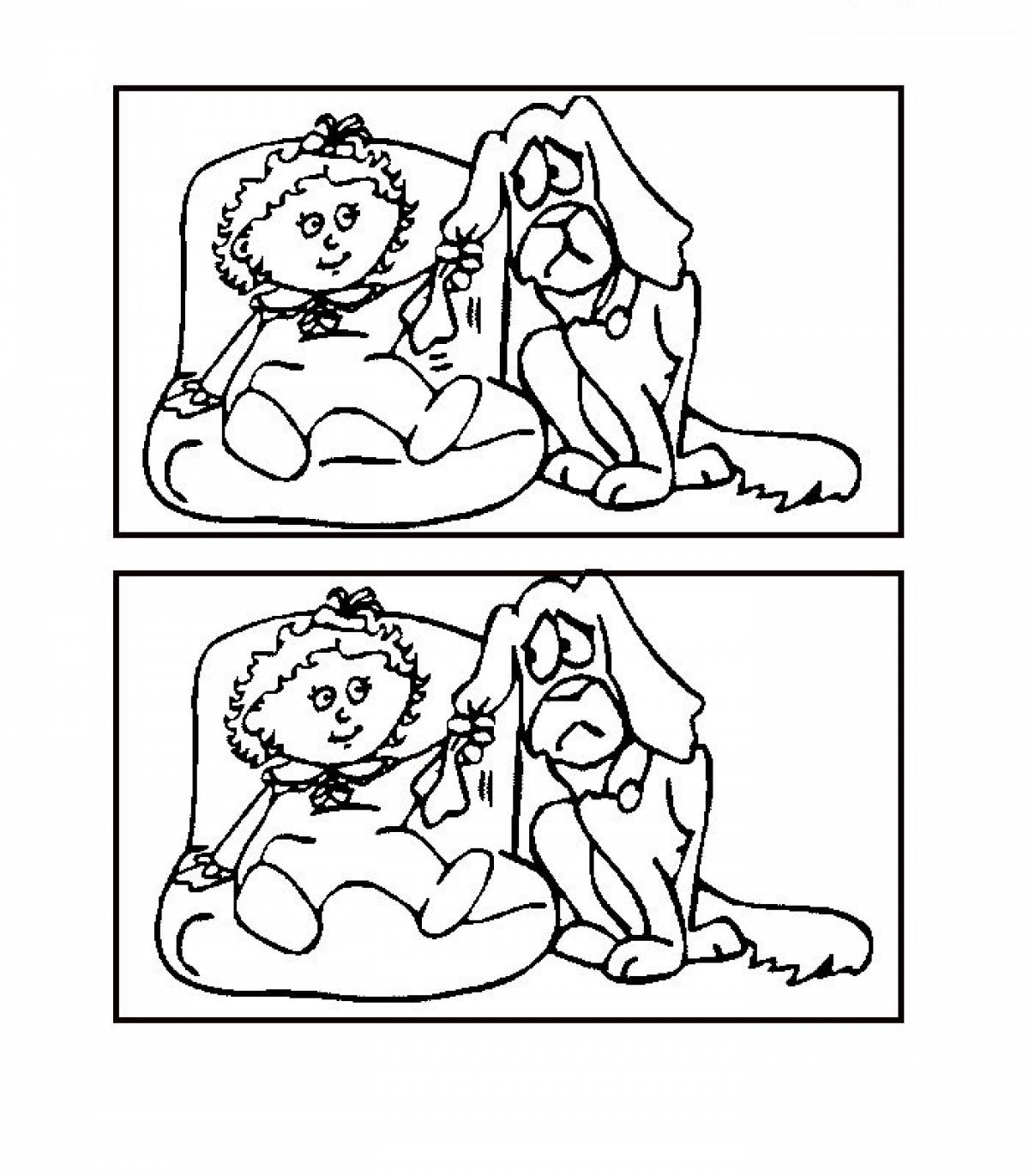 Find the differences girl and dog