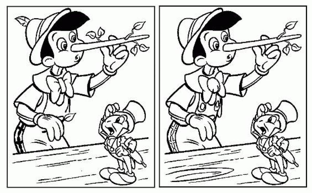 Spot the Difference Pinocchio