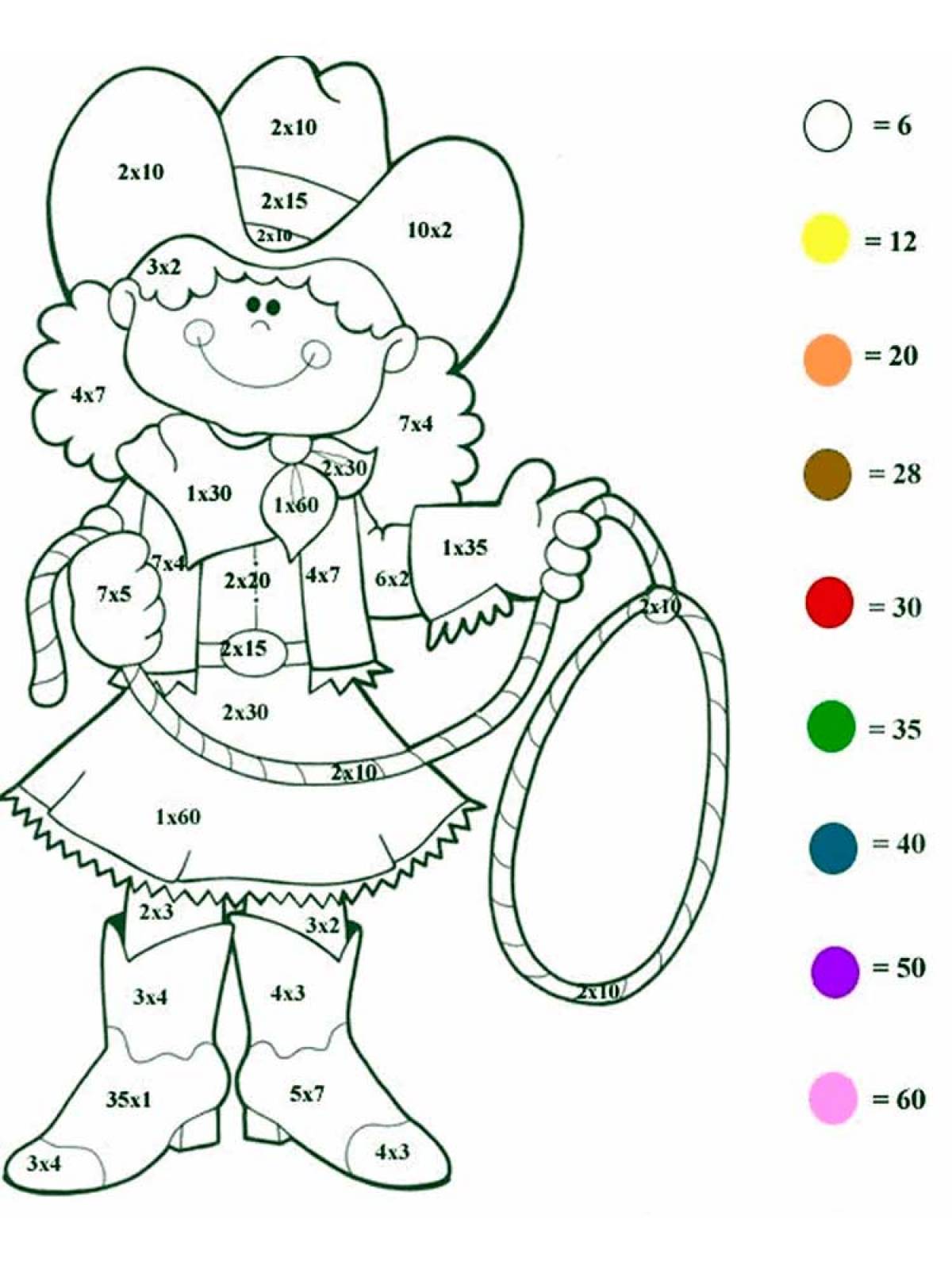 Multiplication Coloring Pages