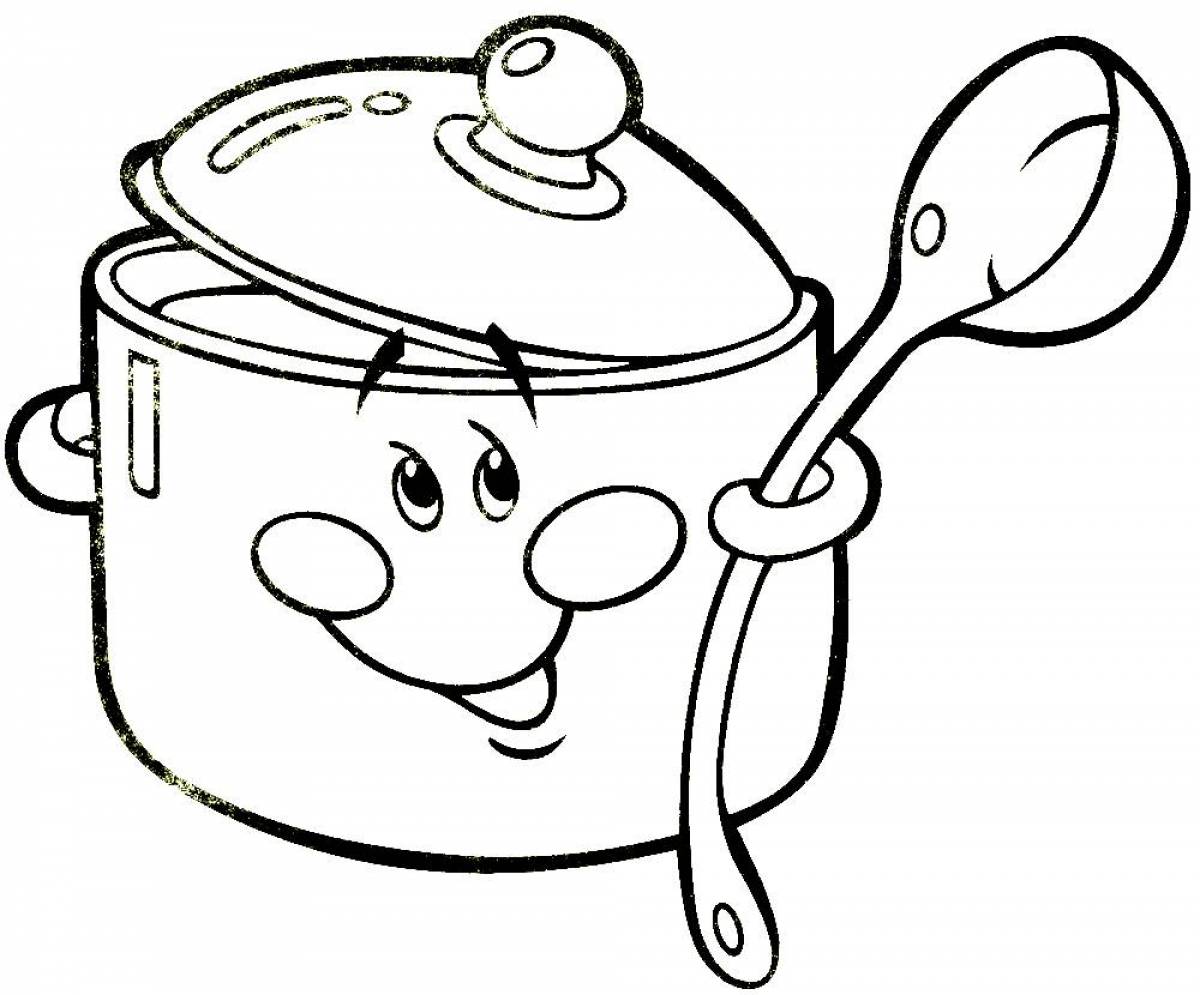 Saucepan with ladle