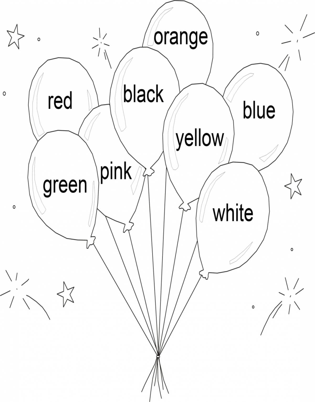 Coloring page balloons