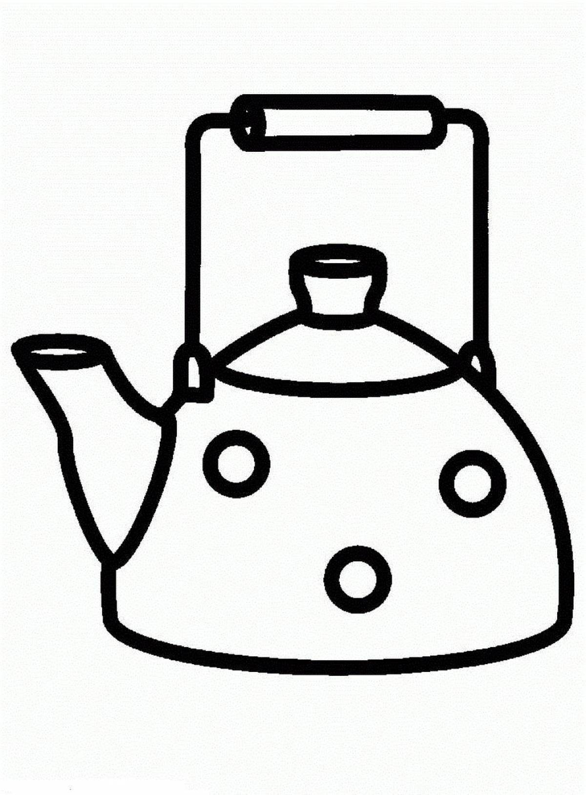Polka dot teapot