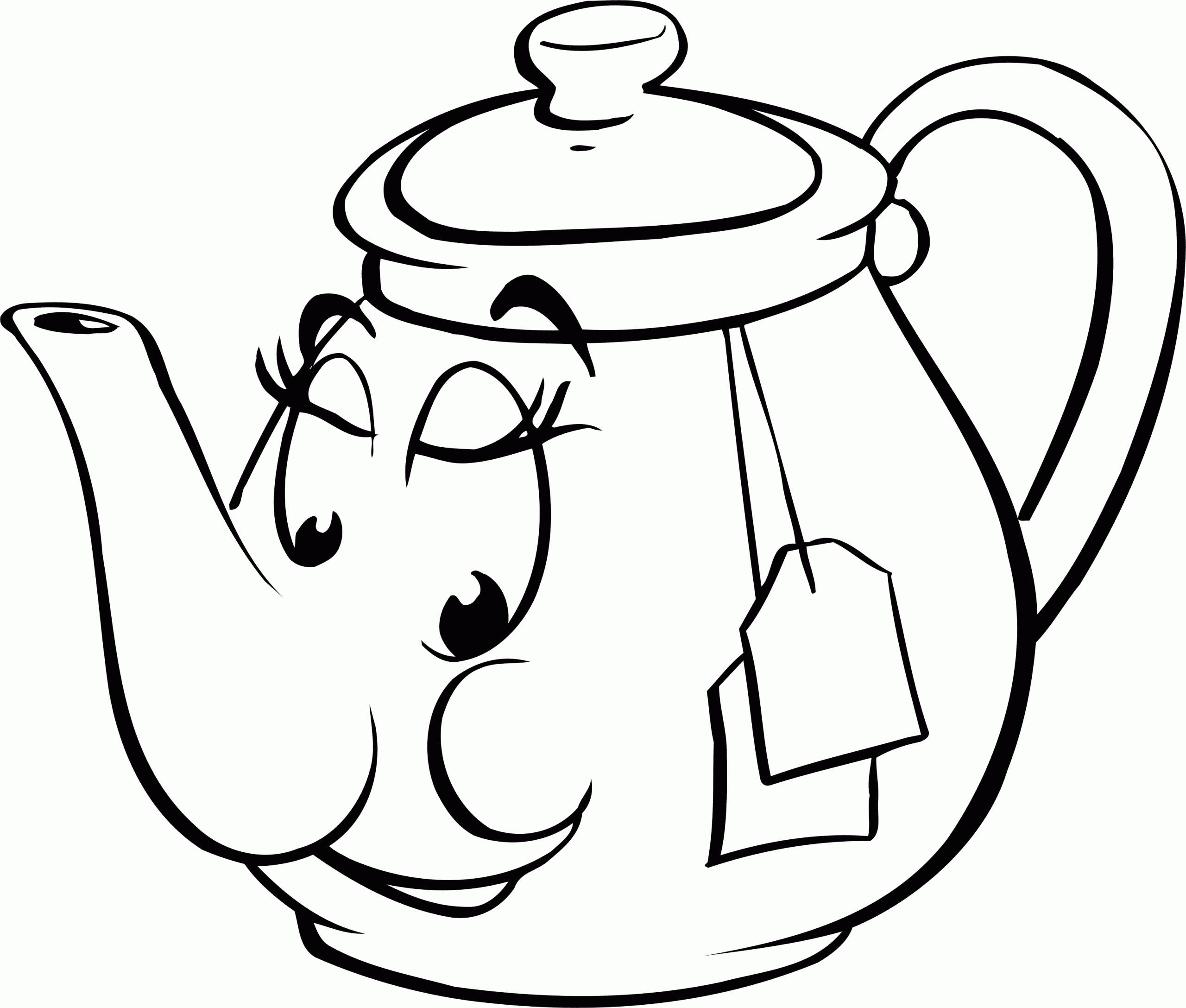 Kettle with tea leaves