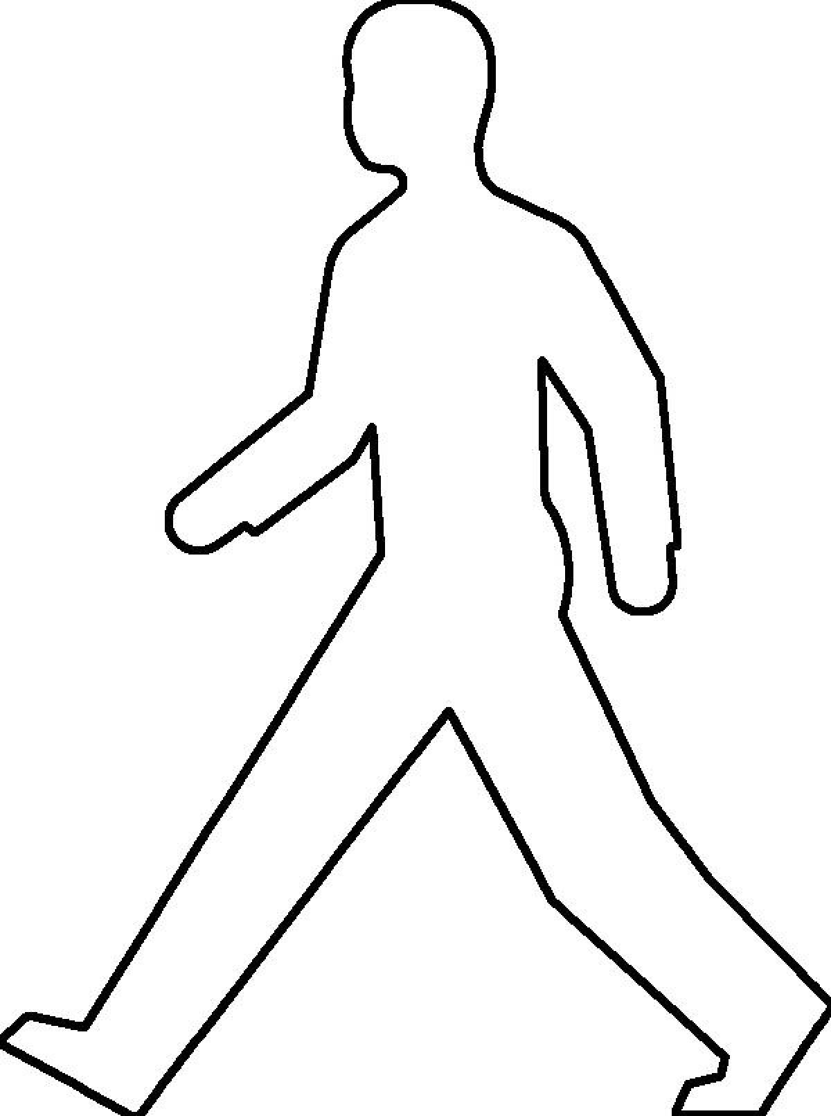 The man is walking