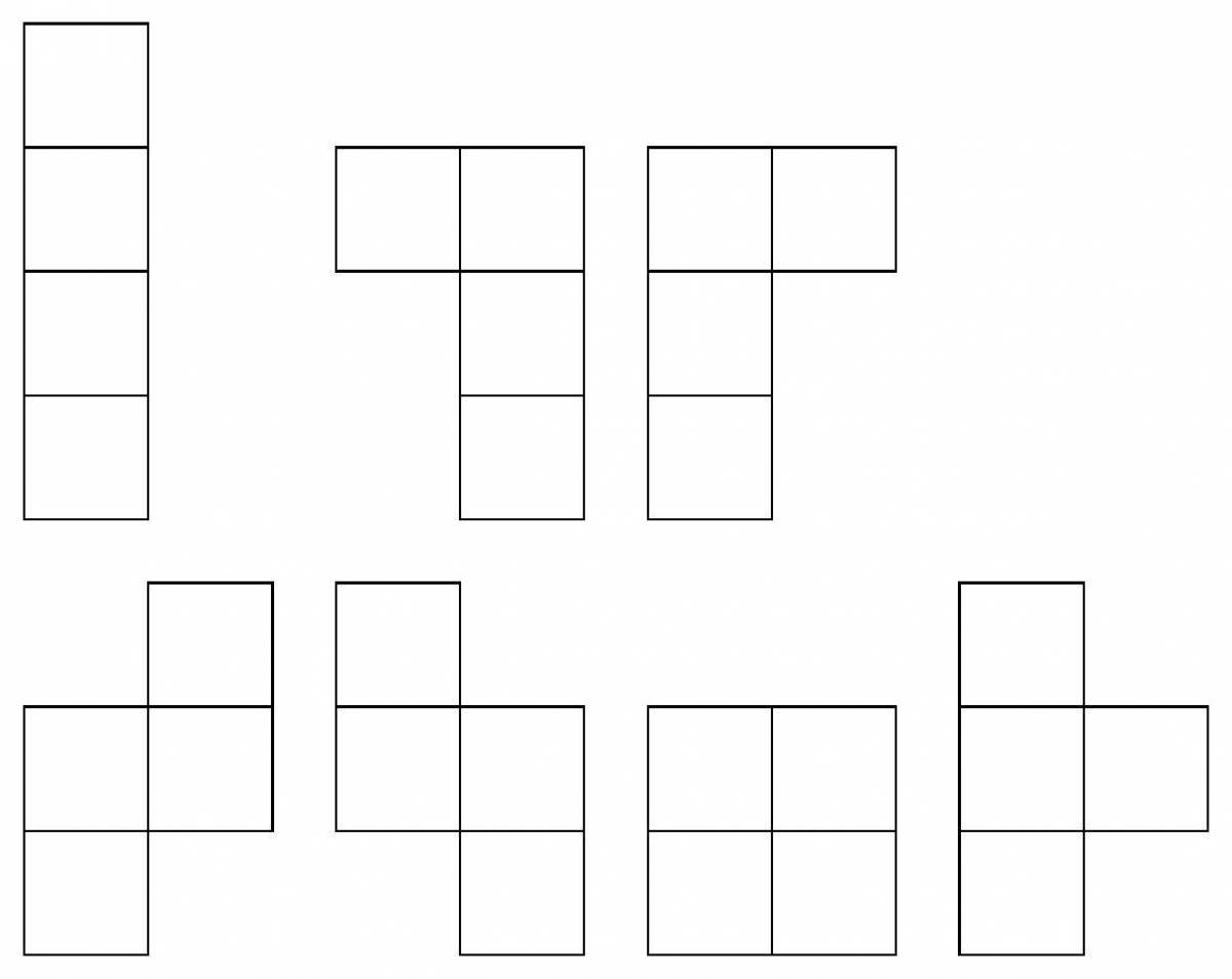 Фигуры из пяти квадратов