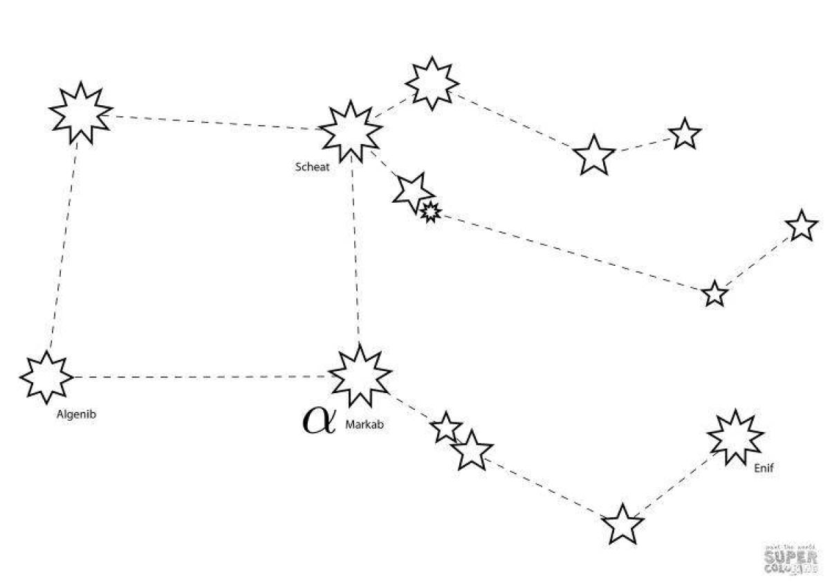 Схемы созвездий для детей