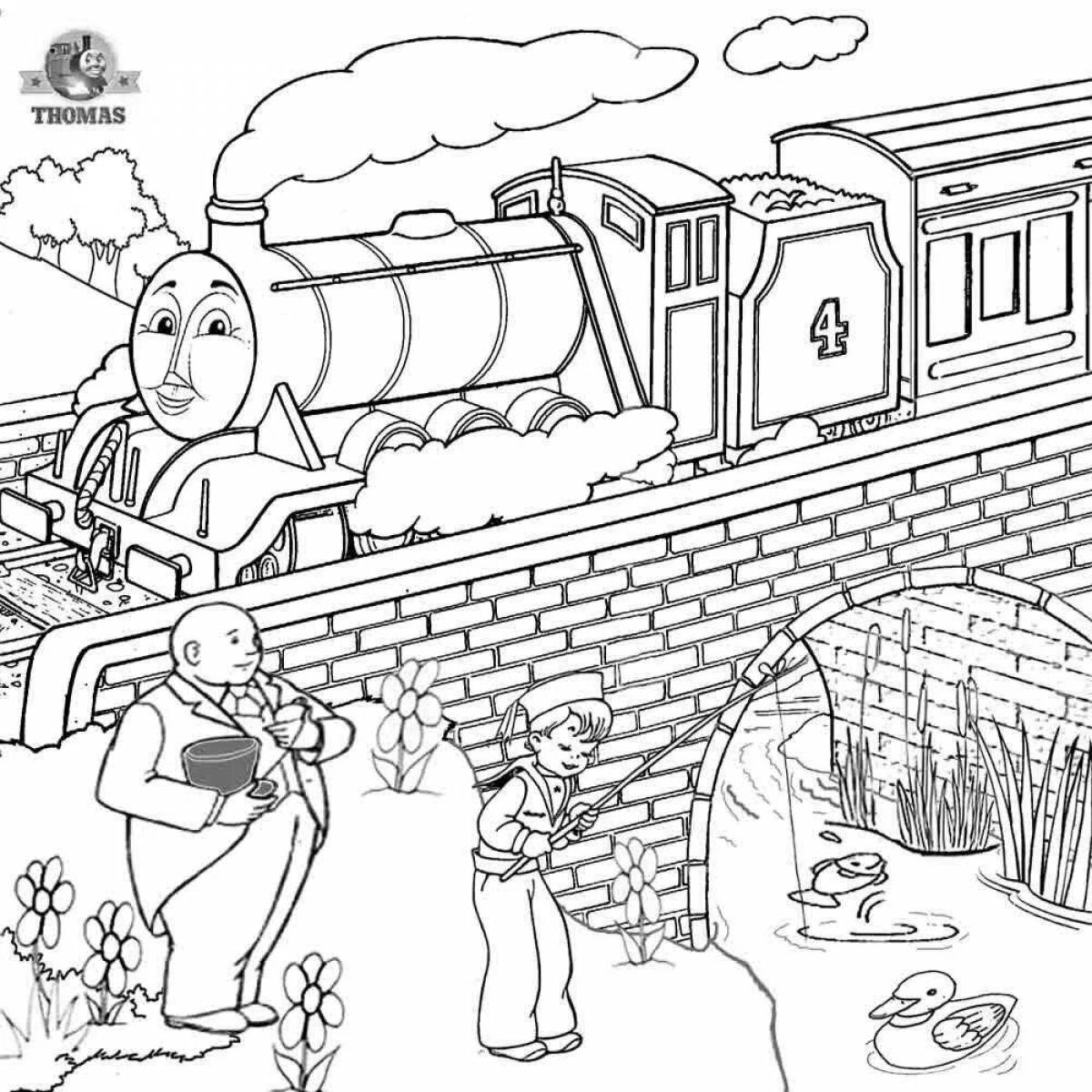 Поезд Генри раскраска
