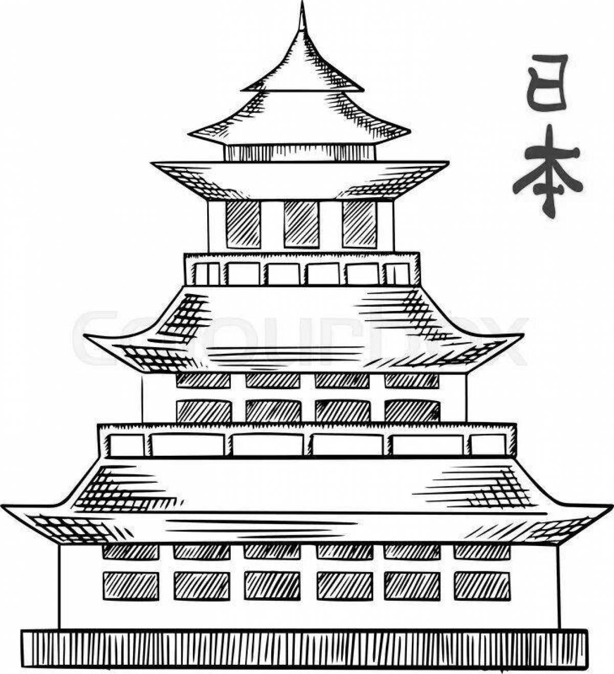Китайский храм рисунок