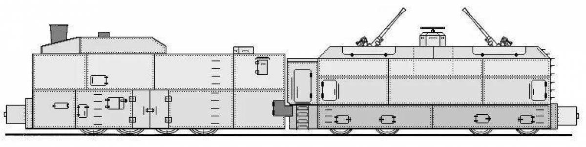 Как нарисовать бронепоезд поэтапно