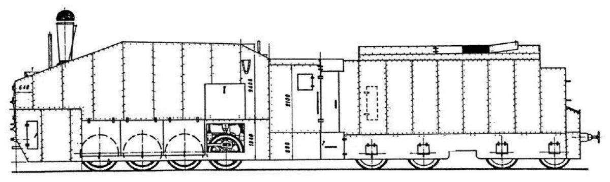 Как рисовать бронепоезд