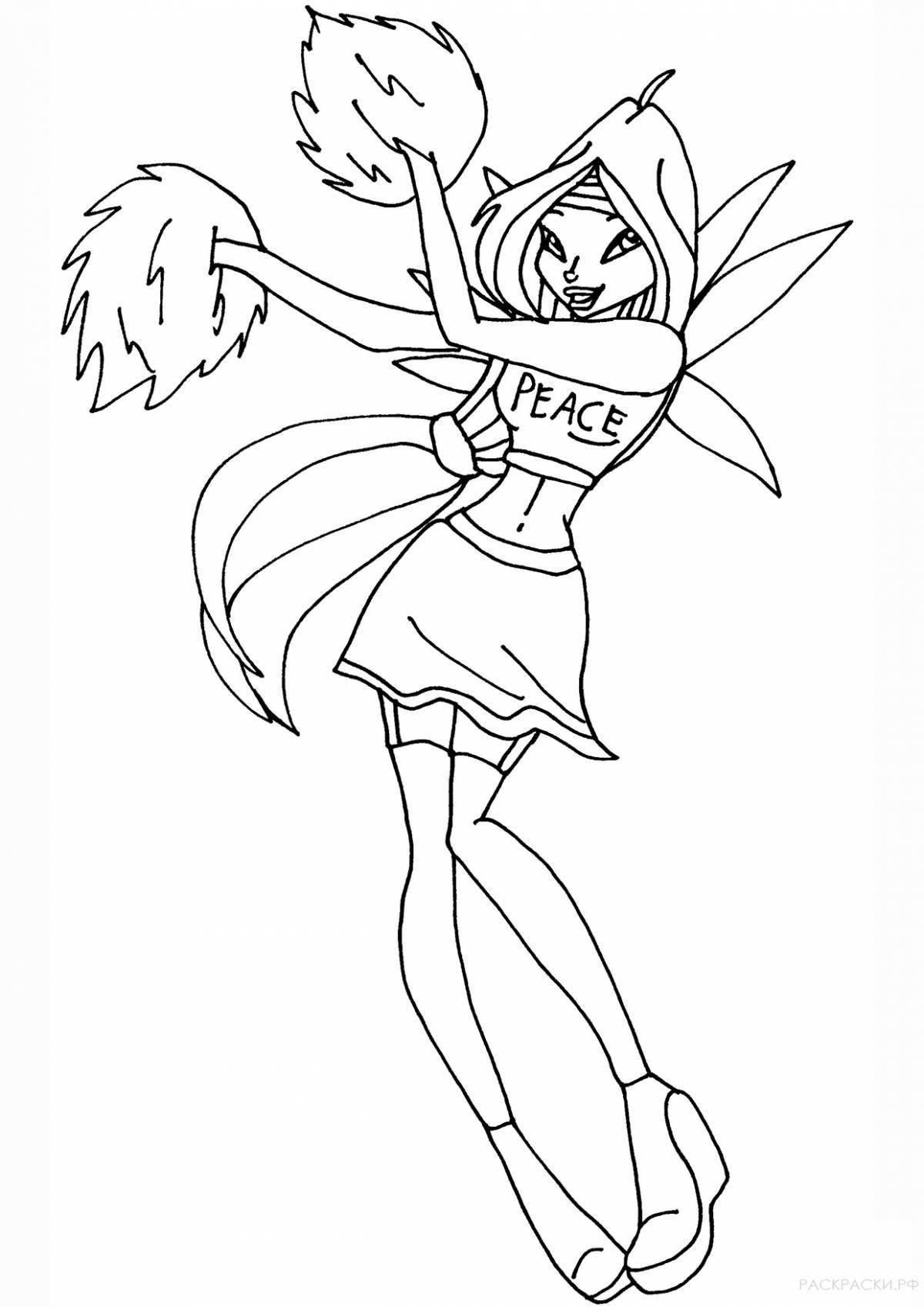 Dynamic coloring page flora team