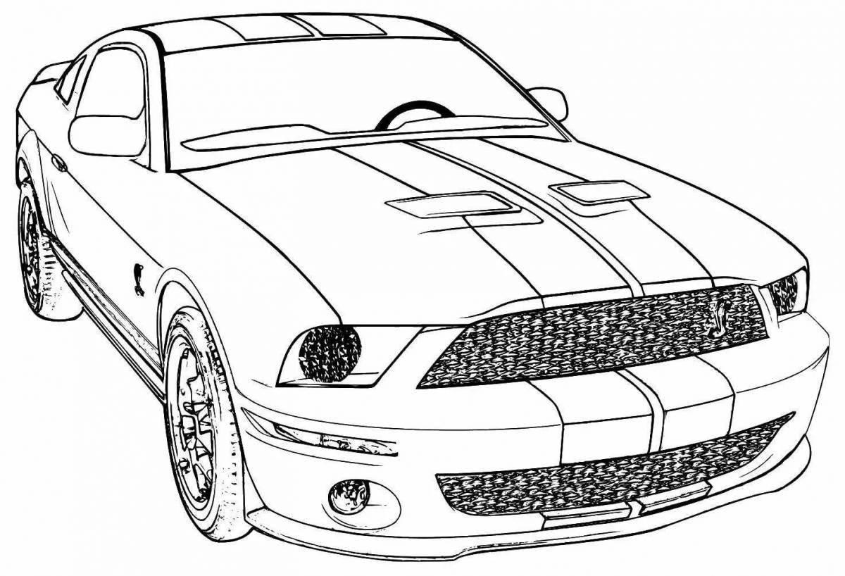 Coloring pages dazzling cars for boys 8 years old