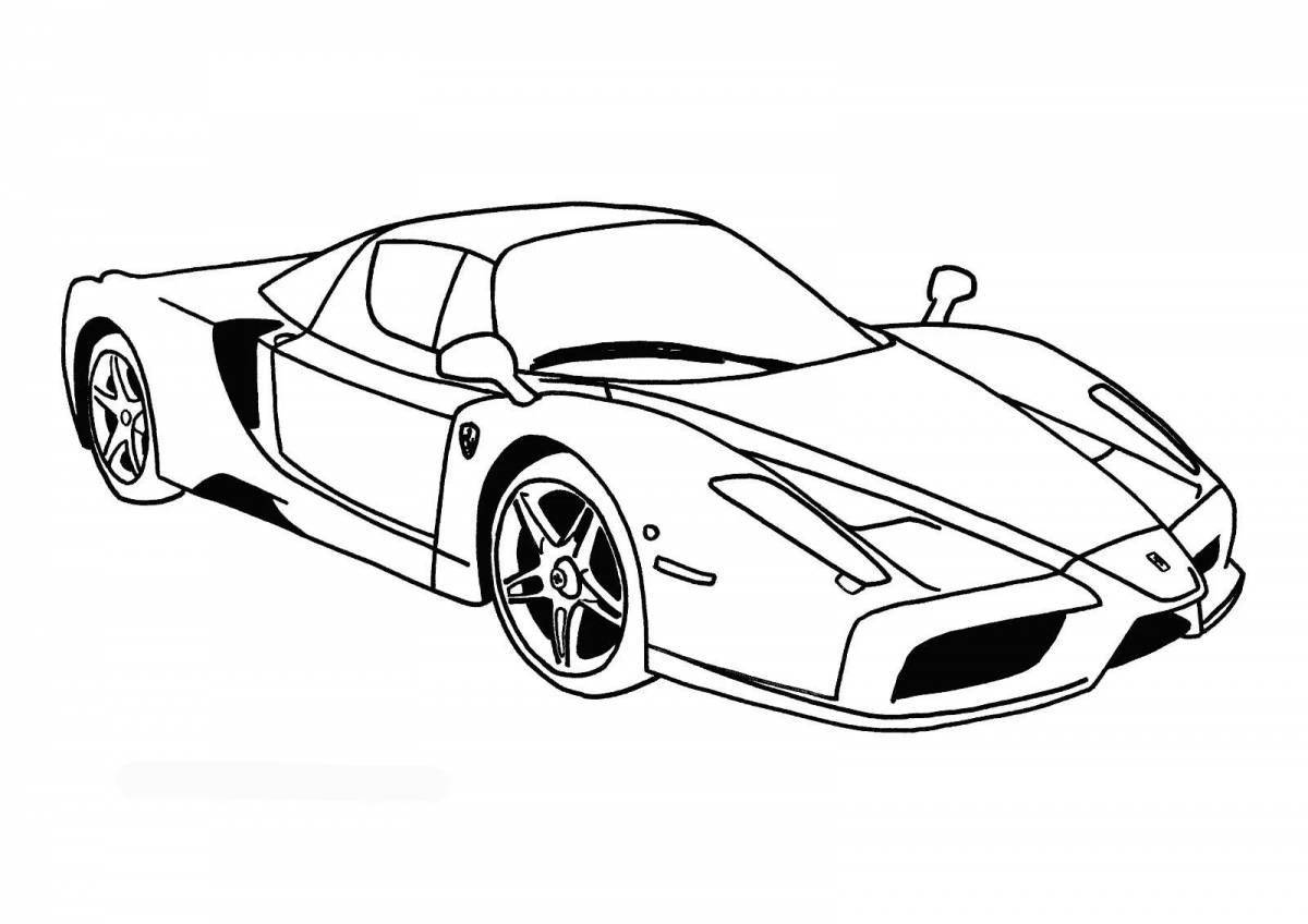 Coloring book fascinating cars for boys 8 years old