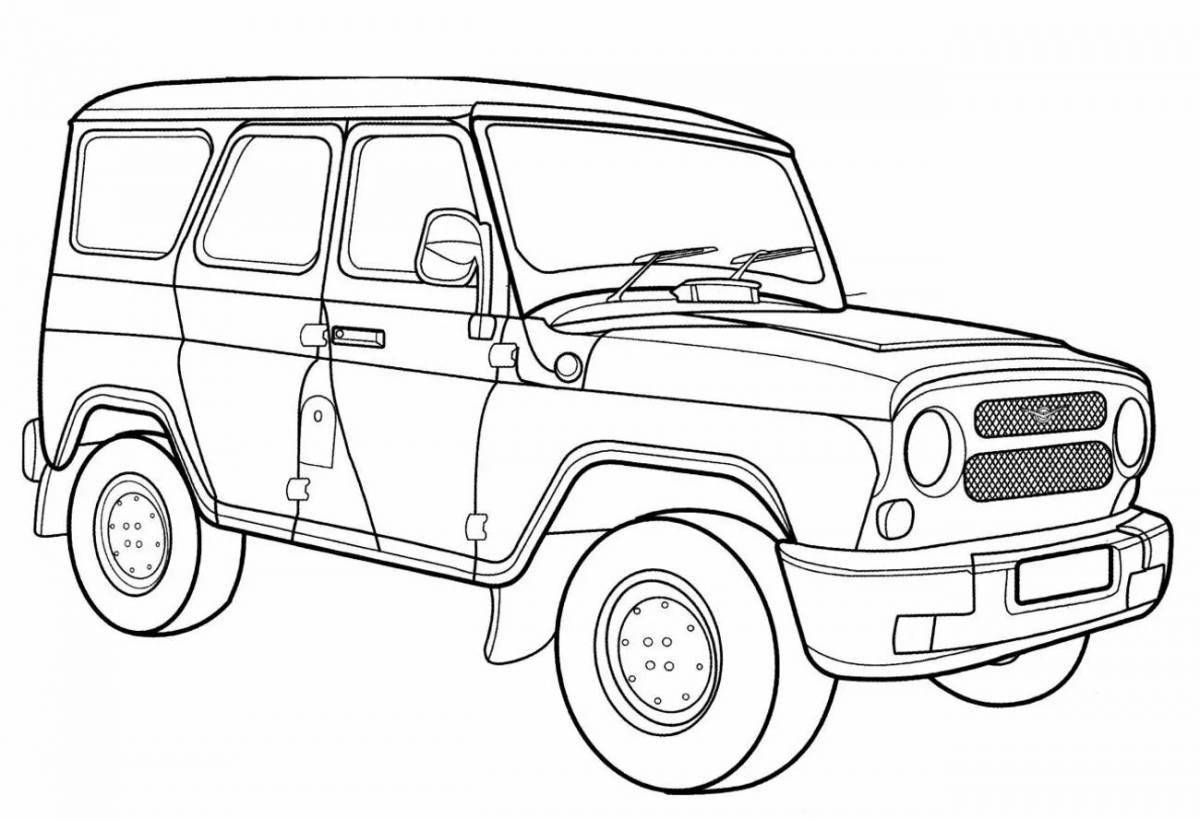 Coloring book stylish cars for boys 8 years old