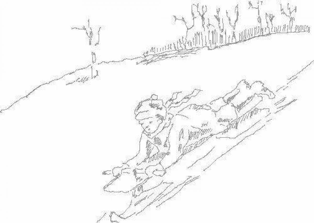 Впечатляющая раскраска нос-хилл