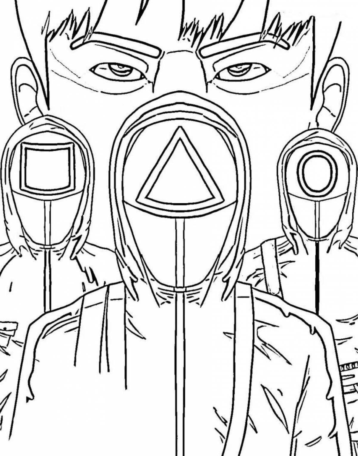 Glittering guard coloring page