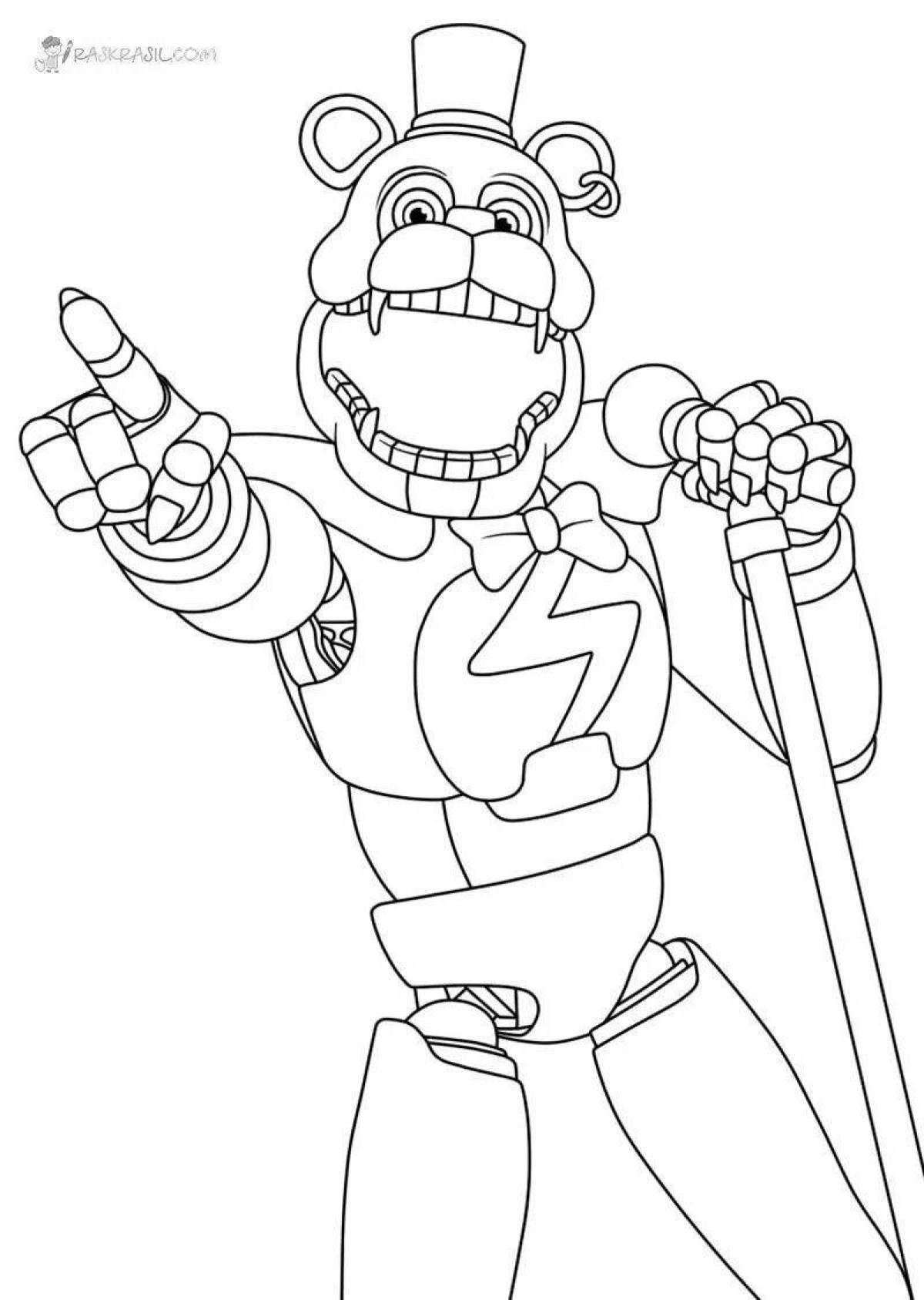 Great glam rock bonnie coloring book