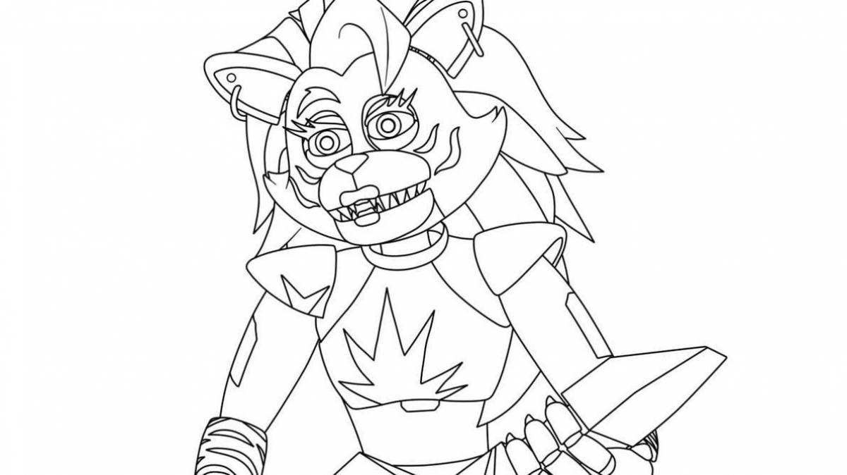Majestic glam rock bonnie coloring page