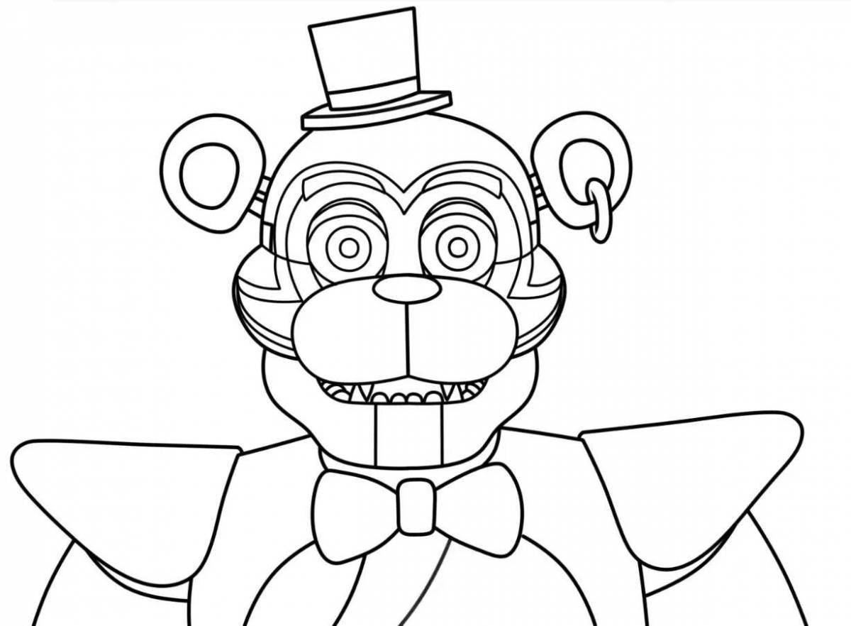 Glam rock bonnie coloring page