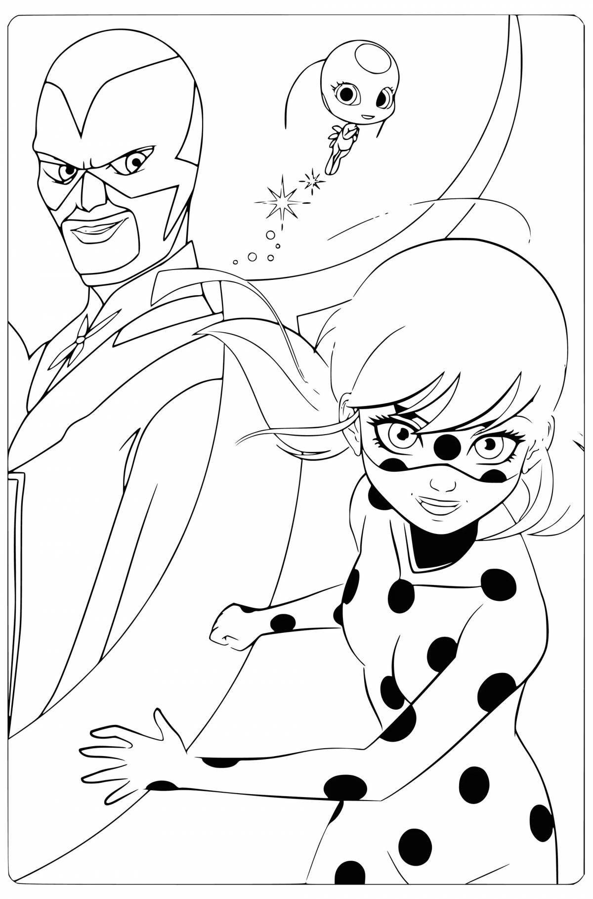 Fashion ladybug and super cat coloring book