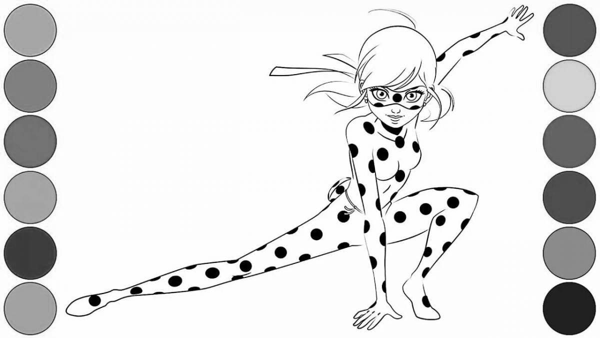 Live ladybug and super cat coloring book