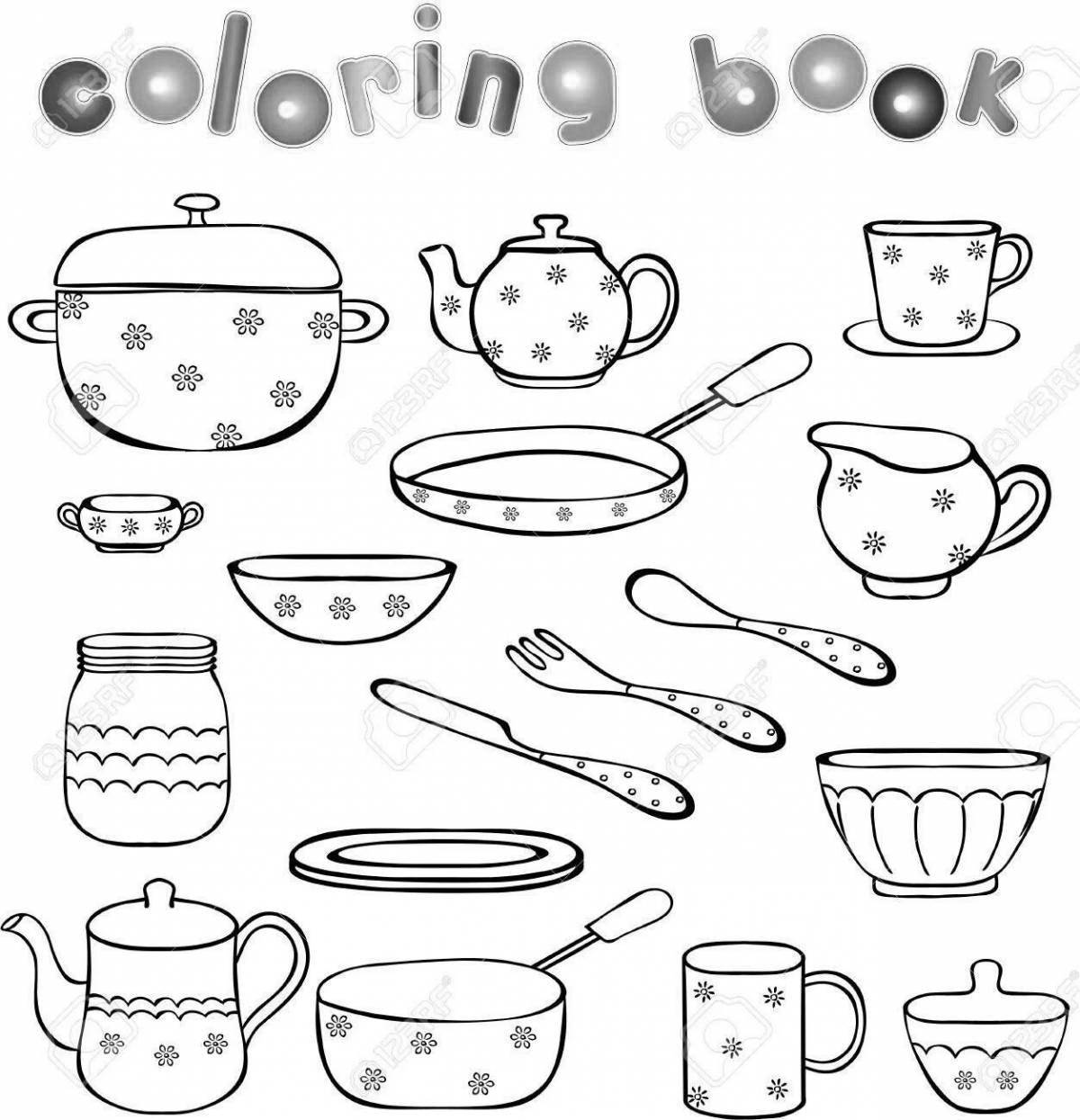 Coloring bright dishes