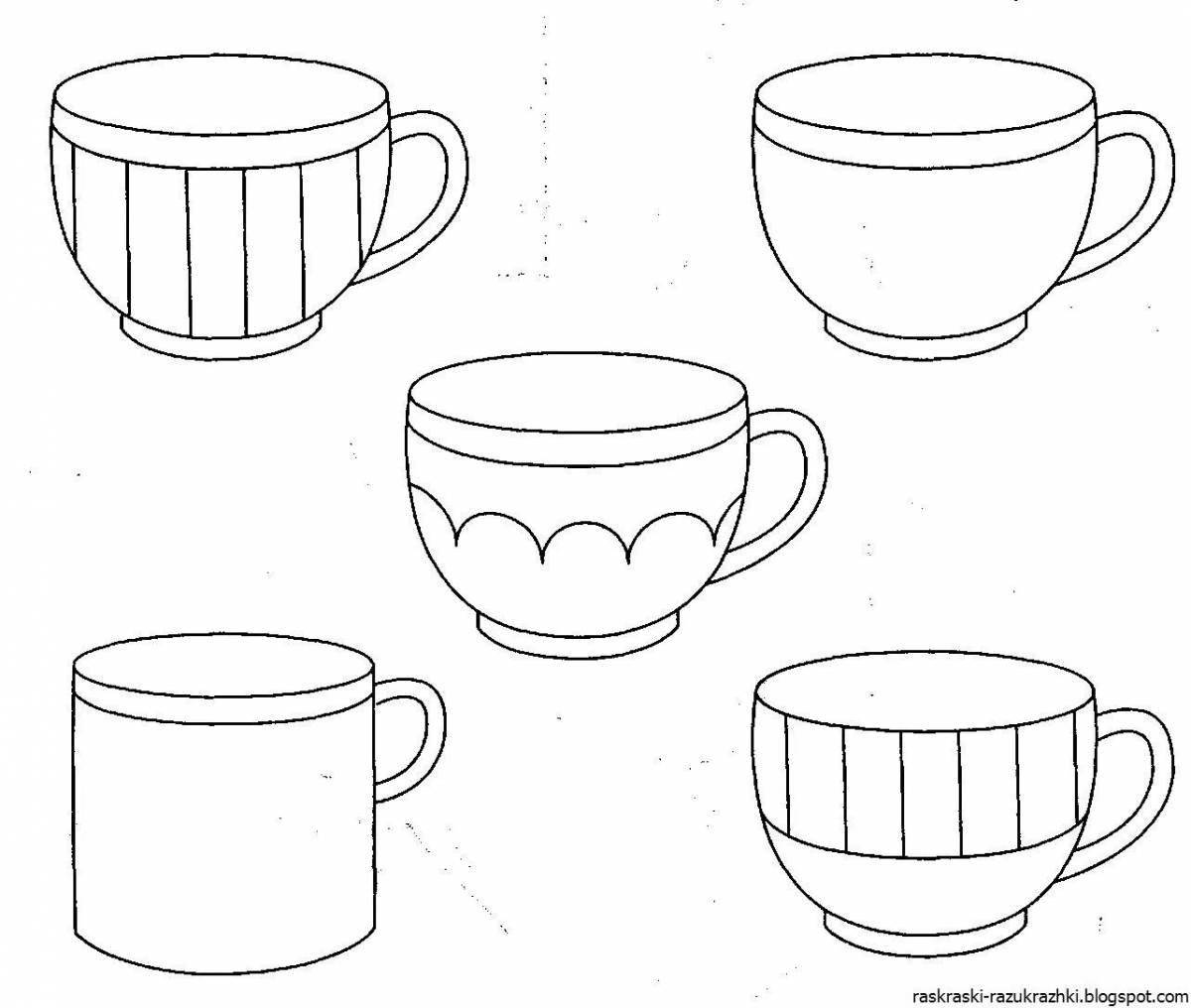 Luminous dishes coloring book