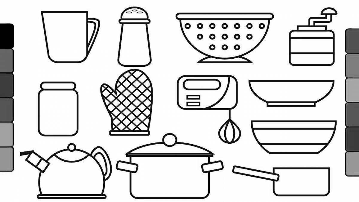 Coloring book fascinating dishes