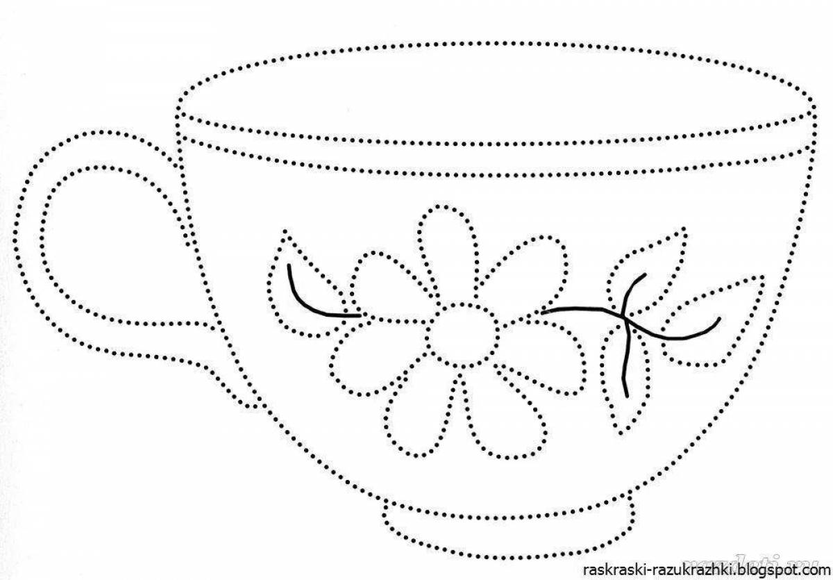 Charm tableware coloring book