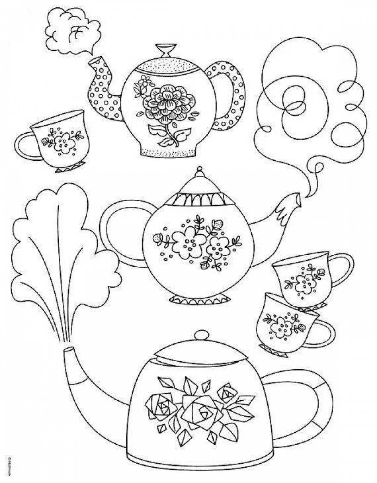 Coloring book poetic dishes