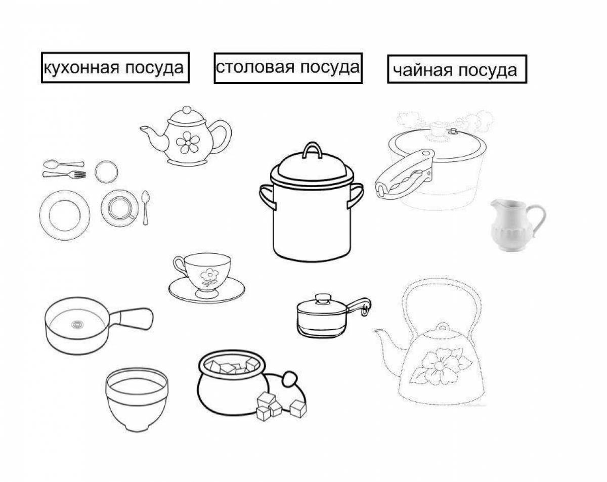 Coloring book tempting dishes