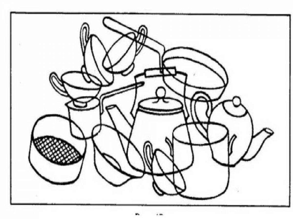 Coloring page wonderful dishes