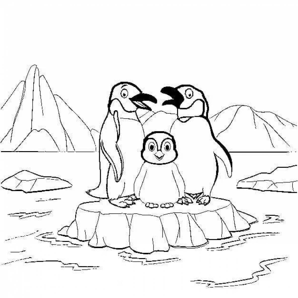 Фото Чудесный пингвин на льдине