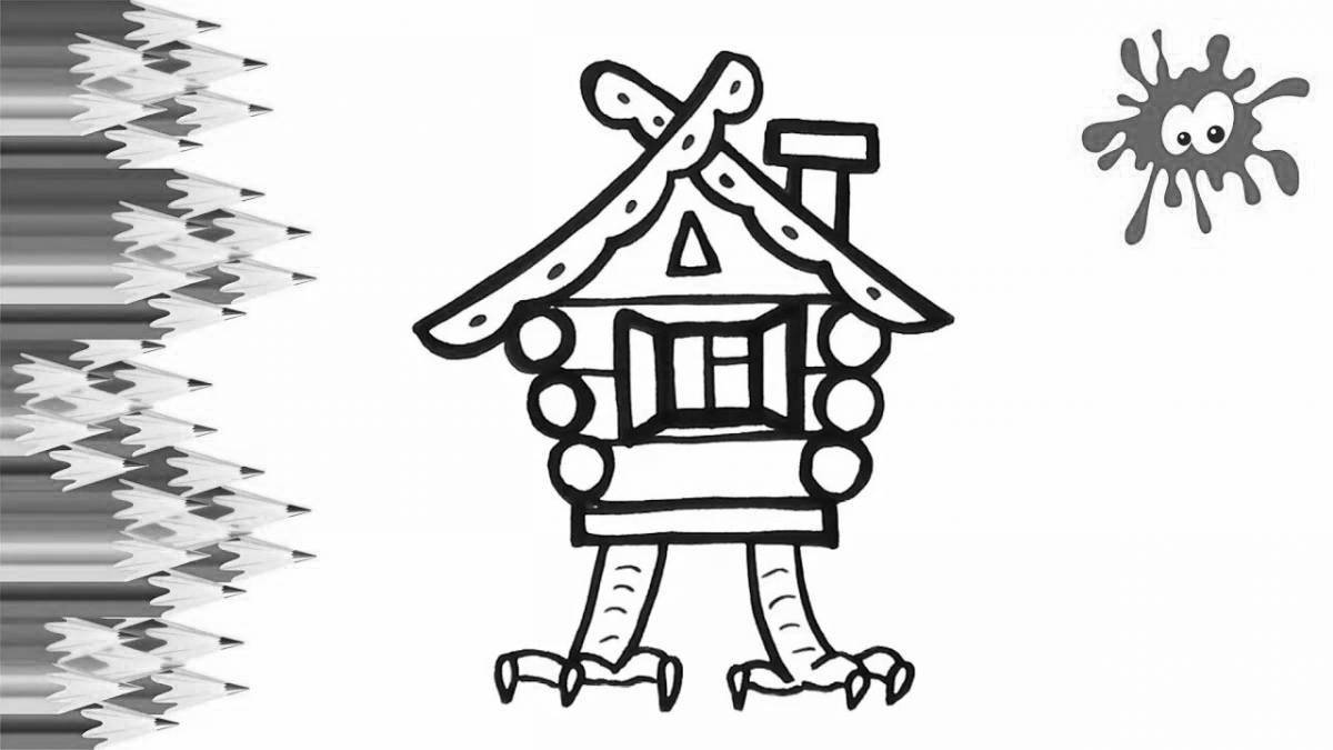 Fun hut on chicken legs for kids