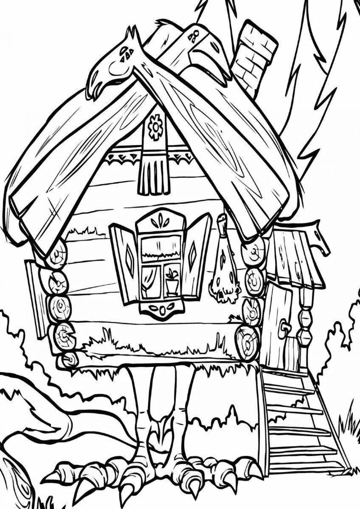 Humorous hut on chicken legs for children