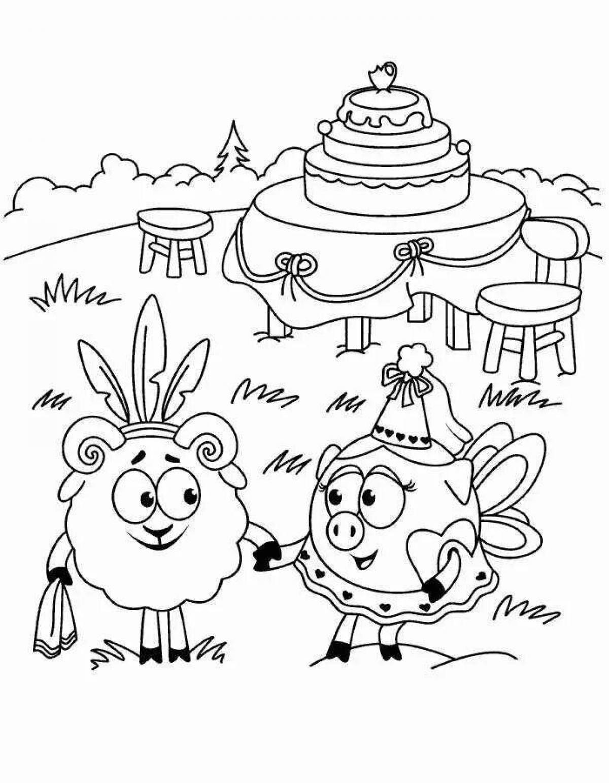 Creative smeshariki coloring pages