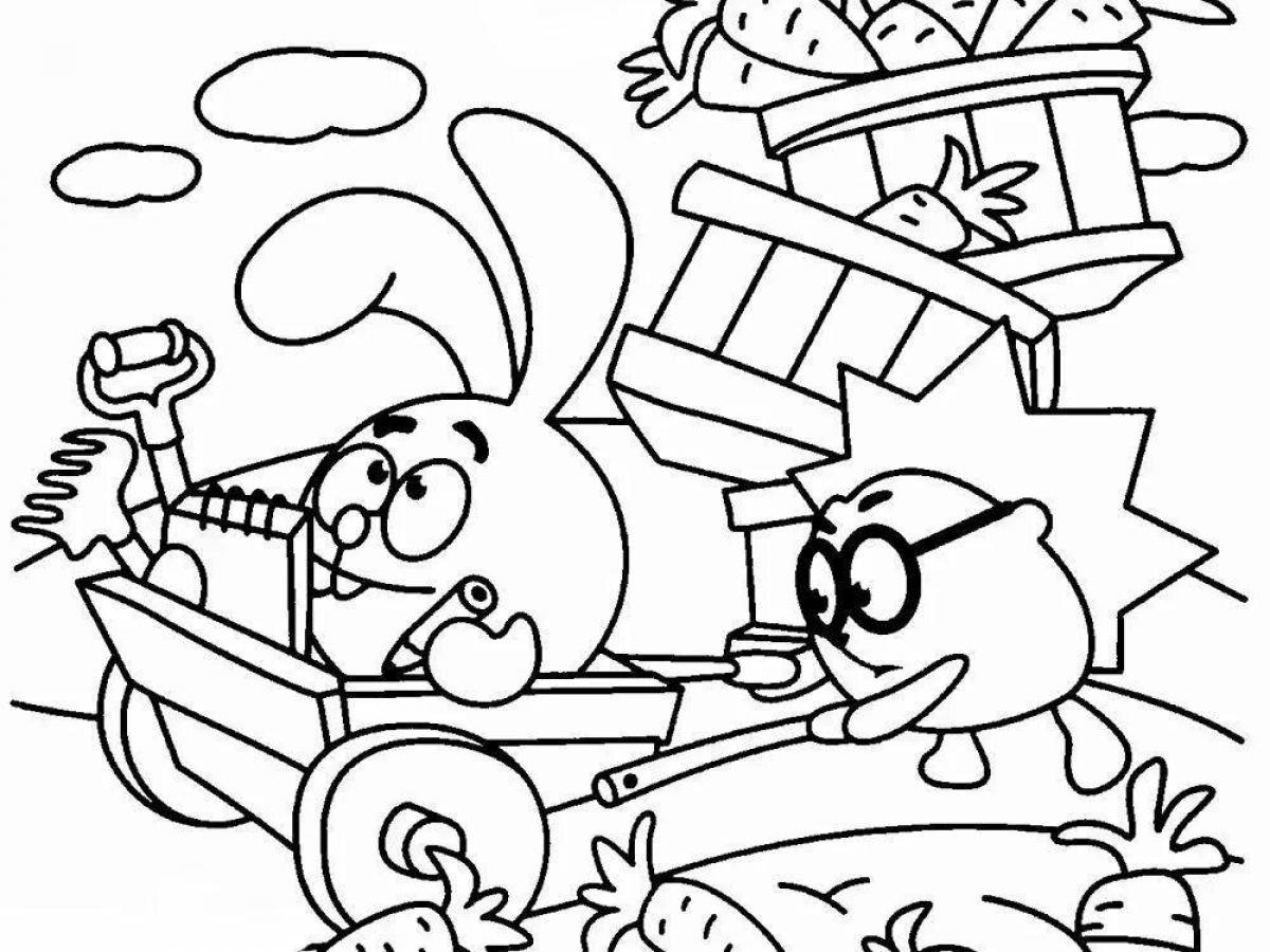 Fancy smeshariki coloring pages
