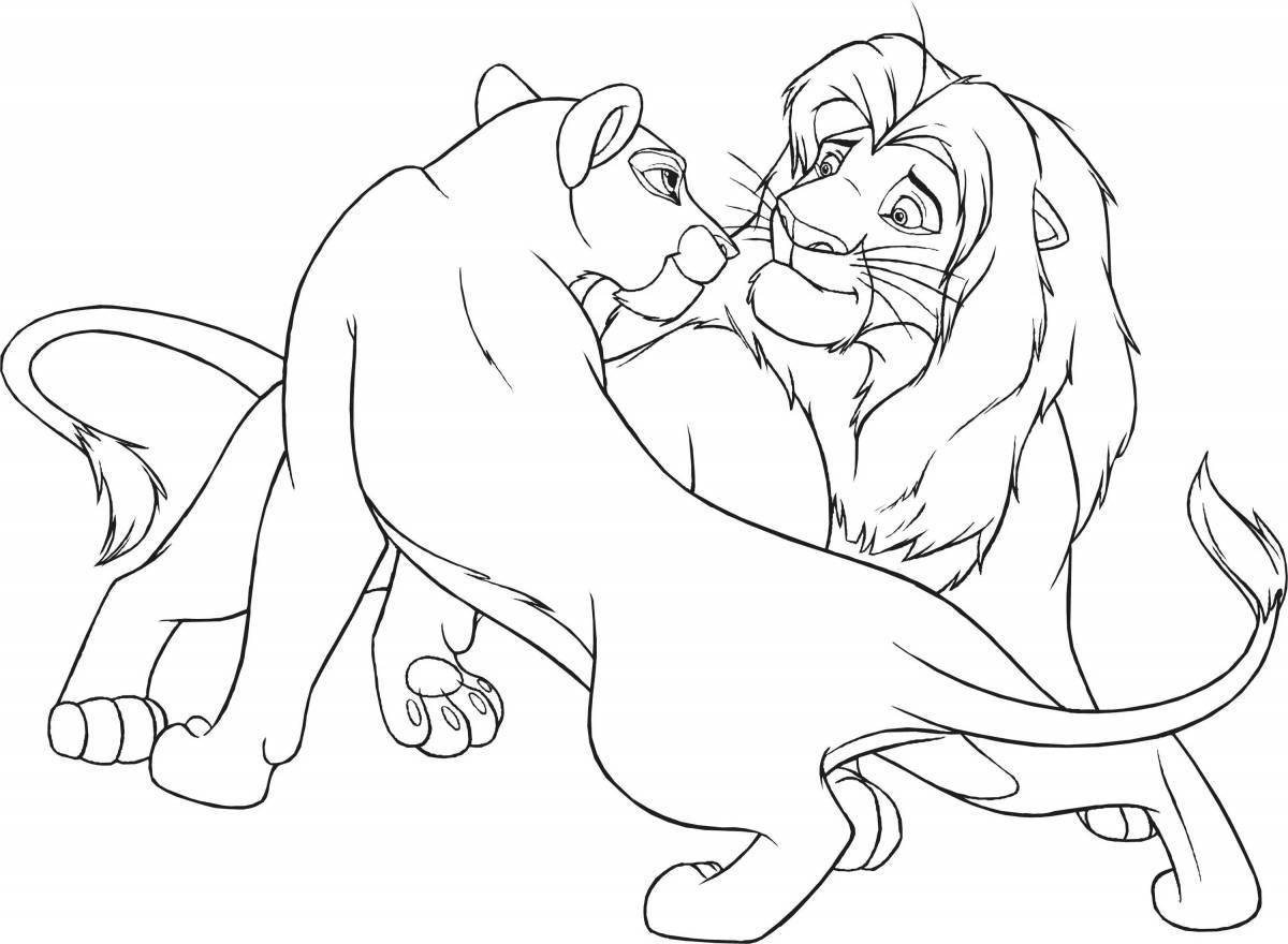 Strike Lion coloring page