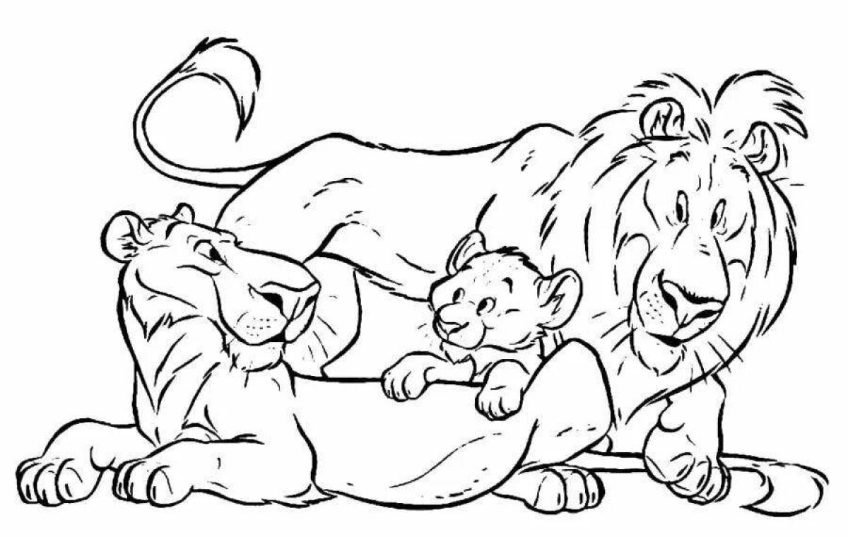 Glorious lion coloring page