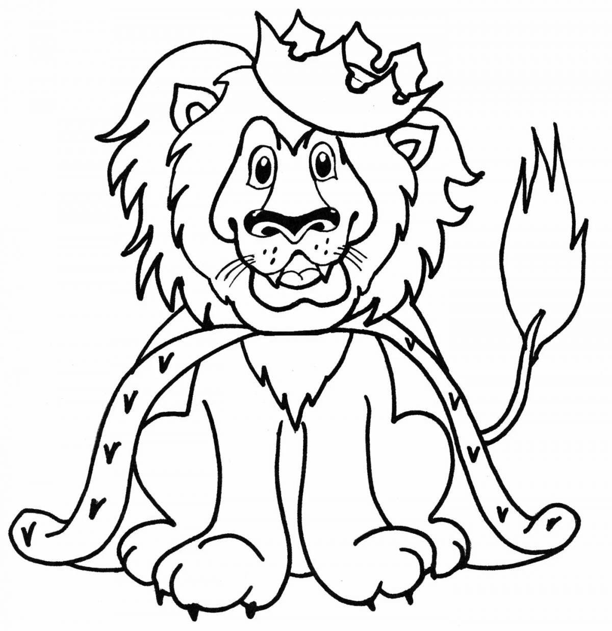 Awesome lion coloring page