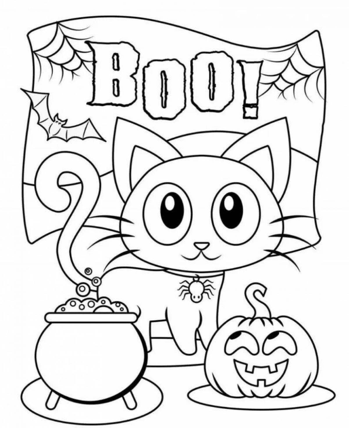 Scary halloween coloring book