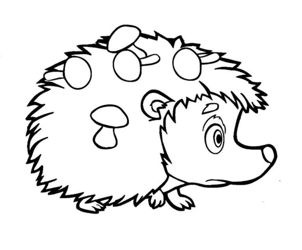 Glamourous hedgehog coloring page