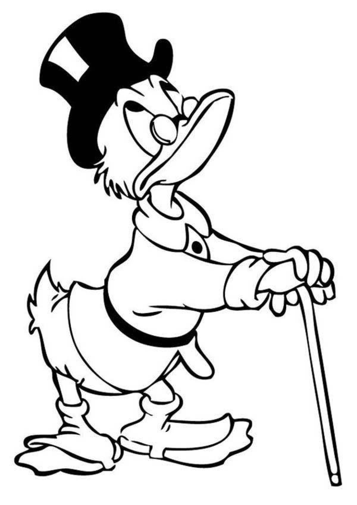 Colorful scrooge coloring page