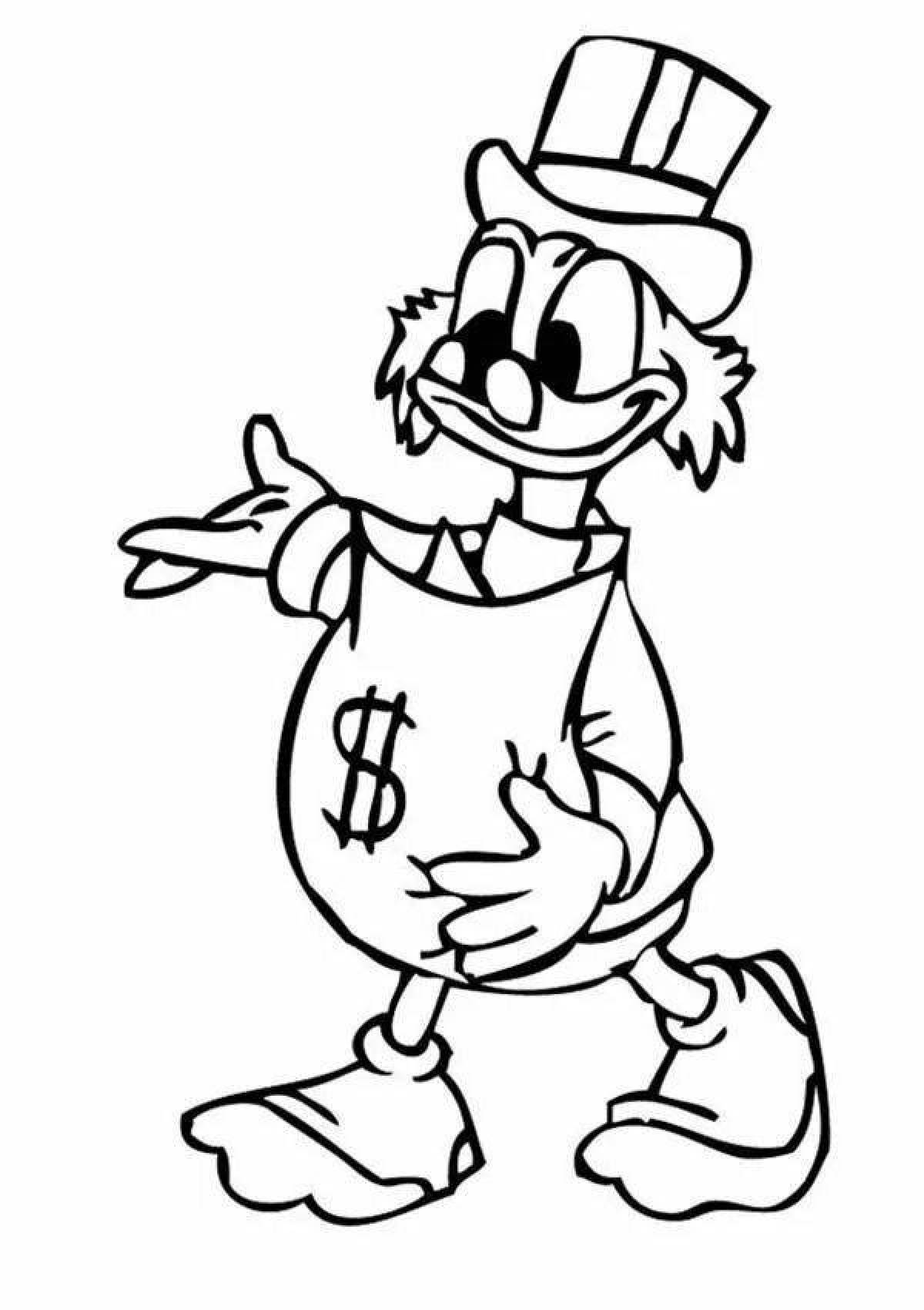 Animated scrooge coloring page